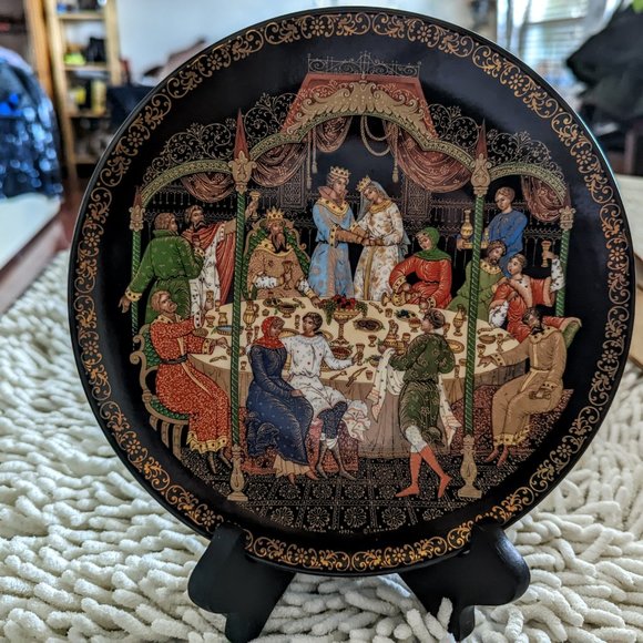 Bradford Exchange Tianex 1990 THE WEDDING FEAST Russian Legends Plate - Picture 6 of 9